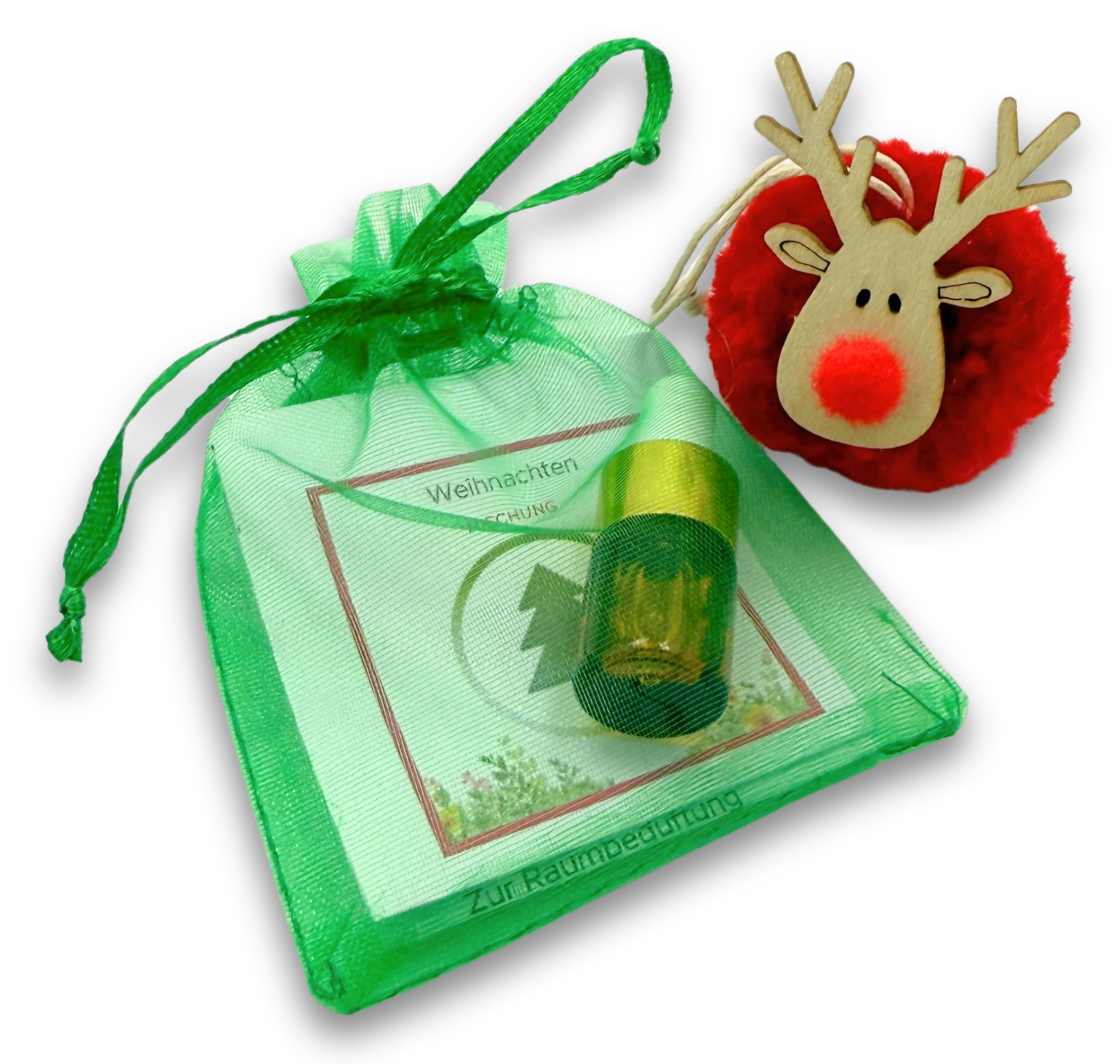 Weihnachtsduft 2ml in Saeckchen mit Rentier, Dekoration für Weihnachten, Seelenduft