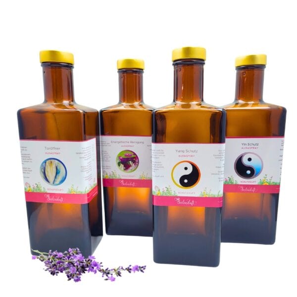 Therapeutenset 500 Aurasprays Parfuem mit aetherischen Oelen, Schutzduft, handgefertigt von Seelenduft